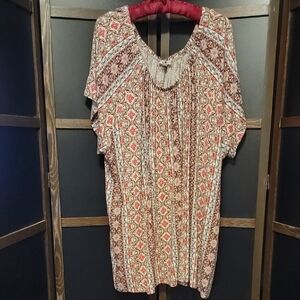 Avenue Multicolor Patterned Tunic Top